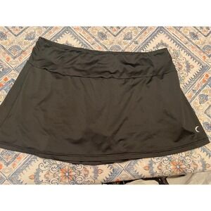 Zyia Active Black Pleated Athletic Skort Women Large Tennis Golf Running Skirt